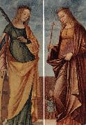 CARPACCIO, Vittore St Catherine of Alexandria and St Veneranda dfg oil on canvas